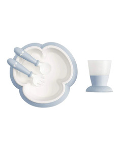 image of BabyBjorn Baby Feeding Set Powder Blue with sku:169056