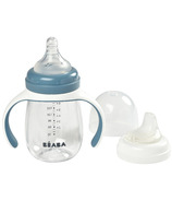 BEABA 2-in-1 Bottle to Sippy Training Cup Rain