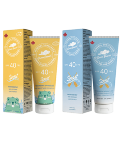 Green Beaver Sport & Kids Mineral Sunscreen Lotion SPF 40 Bundle