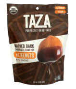 image of Taza Chocolate Wicked Dark Chocolate Covered Hazelnuts with sku:293223