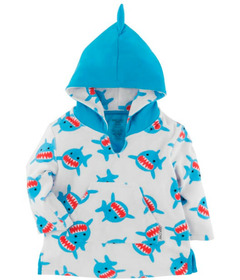 ZOOCCHINI UPF50+ Baby Terry Swim Coverup Shark