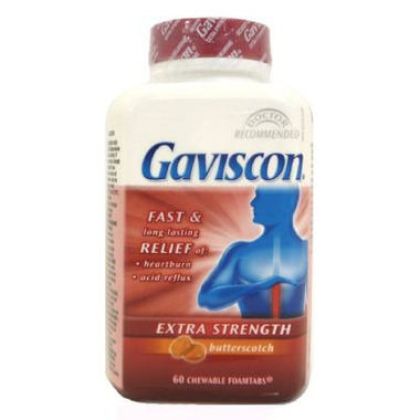 Gaviscon Extra Strength Chewable Tablets Butterscotch Gaviscon Extra Strength Chewable Tablets Butterscotch