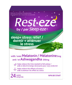 Sleep-Eze Rest-eze Sleep+ Stress Relief Caplets