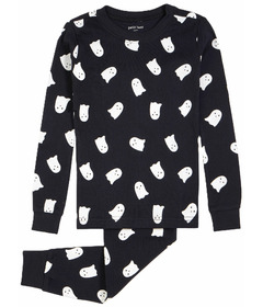 Petit Lem PJ Set Black with Glow in the Dark Ghost Print