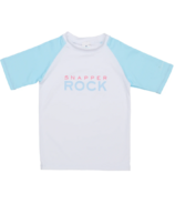 Snapper Rock Short Sleeve Rash Guard Top Bleu clair