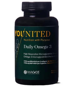 Younited Daily Omega-3 Premium MAG-O3 monoglyceride Form Fish Oil 
