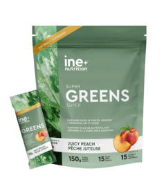 ine+ nutrition Super Greens Travel Packs Juicy Peach