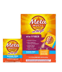 Metamucil On The Go 4 in 1 Orange Sugar Free Smooth Texture Powder Packets