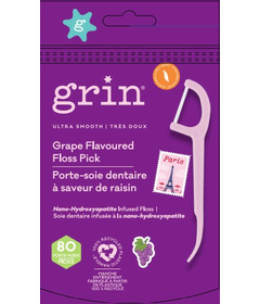 Grin Floss Picks Grape Flavoured