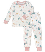 Silkberry Baby Bamboo Long Sleeve Pajama Set Deer Forest