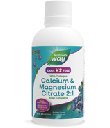 Nature's Way Calcium & Magnesium Citrate 2:1 avec Collagène Myrtille