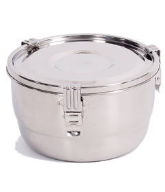 Onyx 3-Clip Airtight Stainless Steel Food Storage Container 10 cm