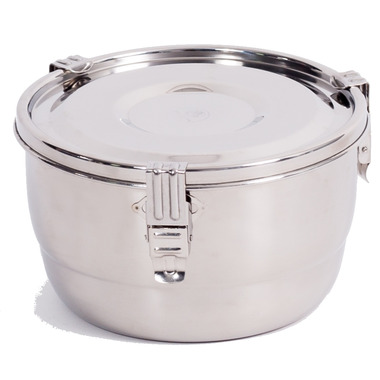 Buy Onyx 3-Clip Airtight Stainless Steel Food Storage Container 10 cm ...