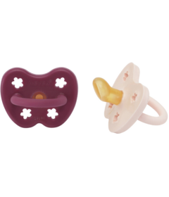 Hevea Natural Rubber Pacifier Othodontic Powder Pink & Rosewood