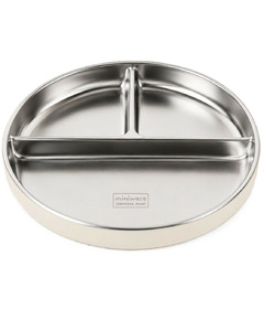 Micasso & Co Divided Suction Plate Creamy White