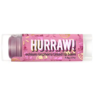 hurraw tinted raspberry echium lip balm