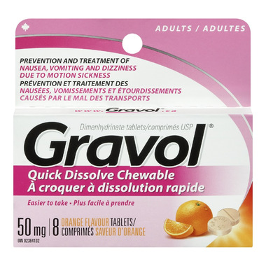 Gravol Quick Dissolve Chewable Tablets Gravol Quick Dissolve Chewable Tablets