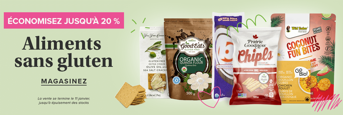 Économisez jusqu'à 20 % Sans gluten