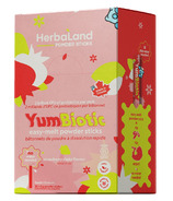 Herbaland YumBiotic Easy-Melt Powder Sticks Strawberry Shake