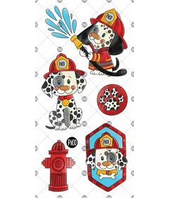 PiCO Temporary Tattoos PiCO the Firefighter Dog