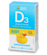 Platinum Naturals Vitamine D3 liquide pour bébé en gouttes