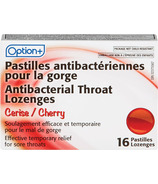 Option+ Antibacterial Throat Lozenges Cherry