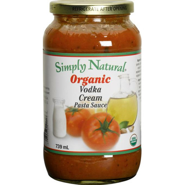 Simply Natural Organic Vodka Cream Pasta Sauce Simply Natural Organic Vodka Cream Pasta Sauce