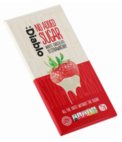 Diablo No Added Sugar White Chocolate & Strawberry Bar