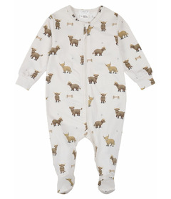 Petit Lem Sleeper Beige with Highland Cows Print