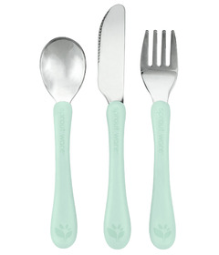 Green Sprouts Stainless Steel and Sprout Ware Kids Cutlery Light Sage