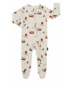 Belan.J Footed Zipper Sleeper Christmas Train