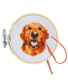 Kikkerland Dog Mini Cross Stitch Kit