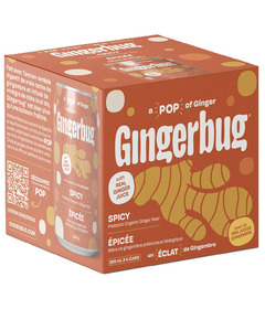 Gingerbug Prebiotic Organic Ginger Beer Spicy