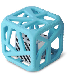 Malarkey Kids Chew Cube Teething Rattle Blue