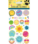 Sandy Lion Feel Good Smiley Faces Standard 4 Sheet Stickers