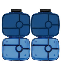 Yumbox Go 5 Compartment Bento Box Oslo Blue Bundle