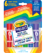 Bâtonnets de peinture à séchage rapide Crayola Project (6 pièces)
