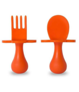 Ensemble cuillère et fourchette Grabease First Orange