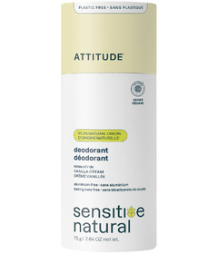 ATTITUDE Plastic-Free Sensitive Natural Deodorant Vanilla Cream