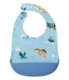 Loulou Lollipop Silicone Bib Printed Magical Dragons