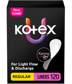 U by KOTEX Core Absorbent Regular Length Flat Liners
