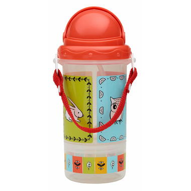 Sugarbooger Flip & Sip Snacker Meadow Red Sugarbooger Flip & Sip Snacker Meadow Red