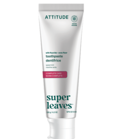 ATTITUDE Super Leaves Toothpaste with Fluoride Complete Care Spearmint