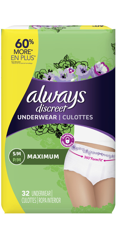 Buy Always Discreet Incontinence & Postpartum Underwear Maximum  Small/Medium at