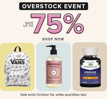 Save up to 75% on The Overstock Event