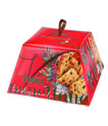 Amaretti Virginia Traditional Panettone Red Holiday Box