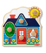 Puzzle en bois à boutons géants First Shapes de Melissa & Doug