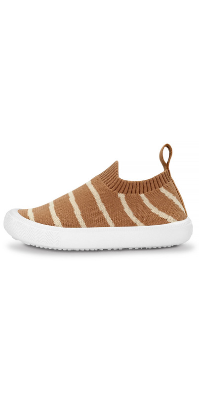 Jan & Jul Graphic Knit Shoes Khaki Stripes