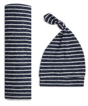 aden+anais Snuggle Knit Swaddle Gift Set Navy Stripe