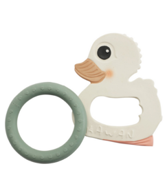 Hevea Kawan Duck & Ring Teether Giftset Seafoam Blue